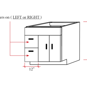 Vanity With Drawer (Vdb) (30″-36″Deep)